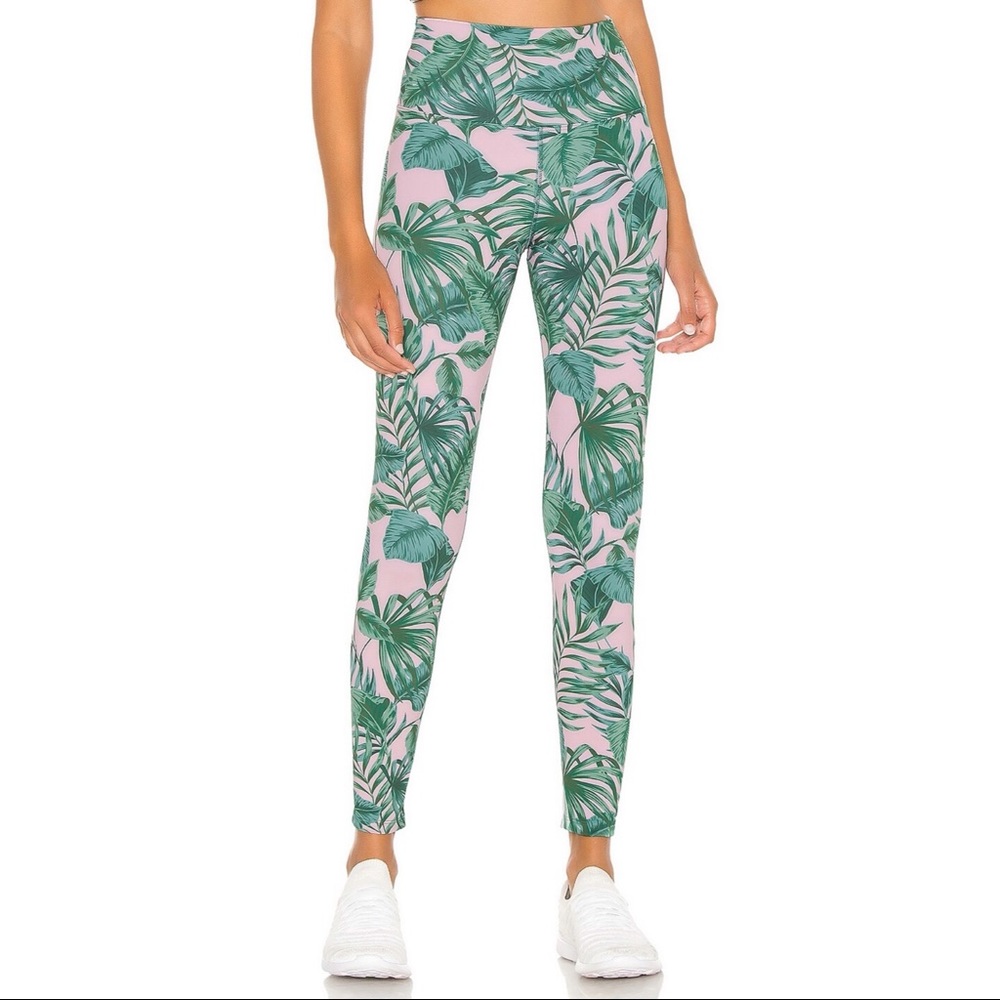 Beach Riot Pink Palm Leggings